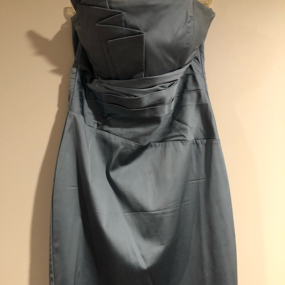 Macys Strapless Blue Dress